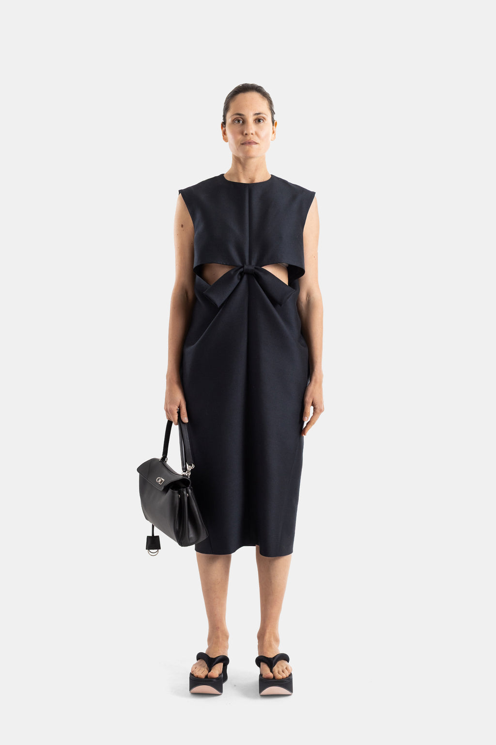 Balenciaga Black Cocoon Bow Dress