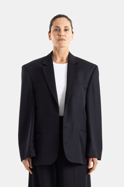 BALENCIAGAトラック ジャケット ウール黒48バレンシアガ正規店購入新品 バレンシアガ 黒のテーラードジャケット | Actuel B