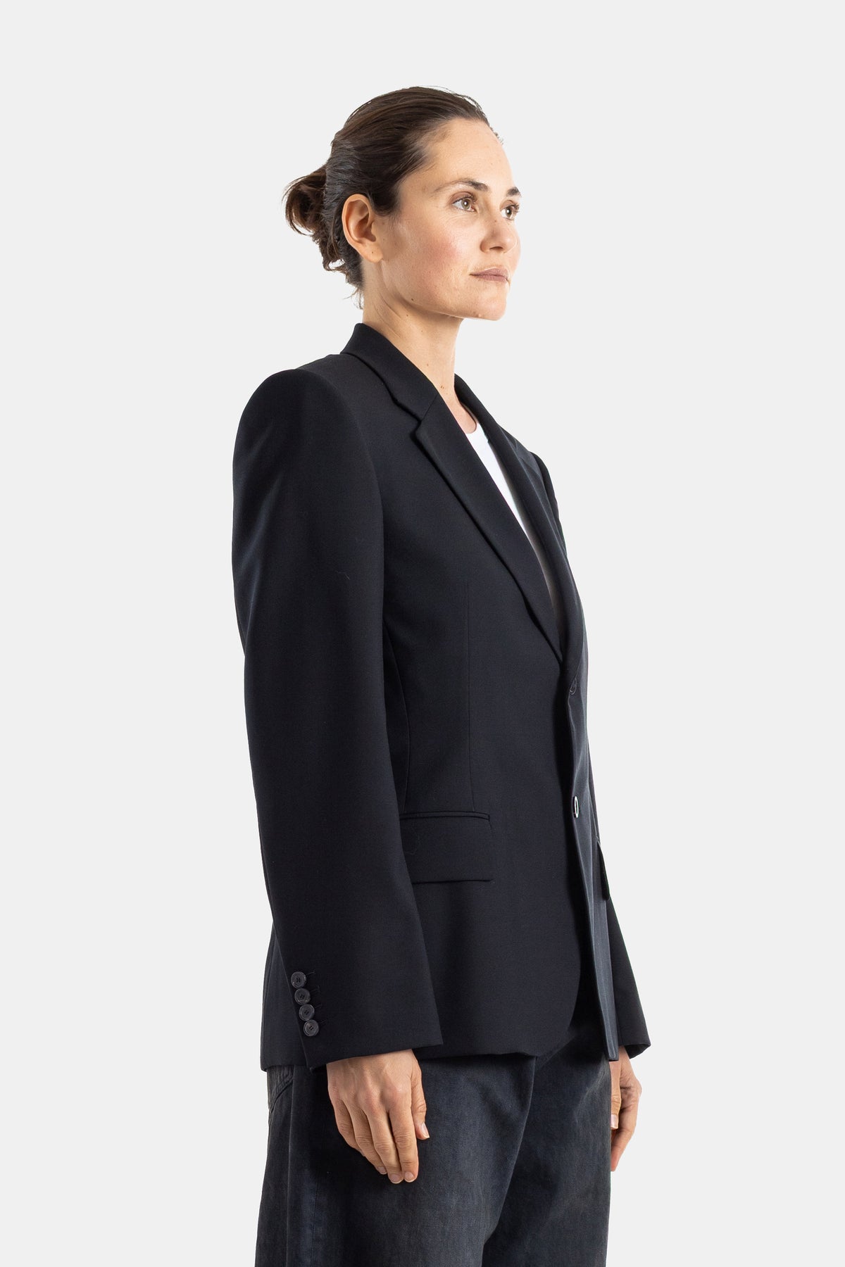 Veste de tailleur à deux boutons noire