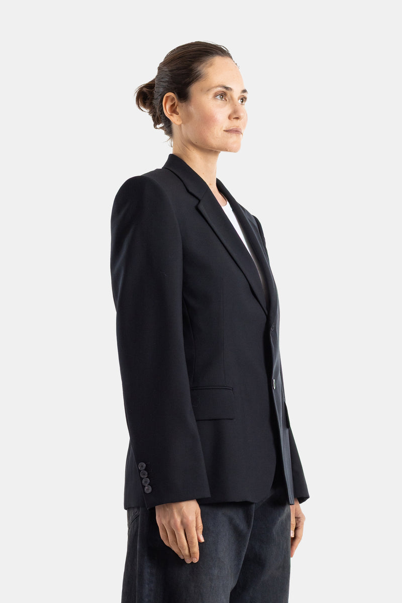 Veste de tailleur à deux boutons noire
