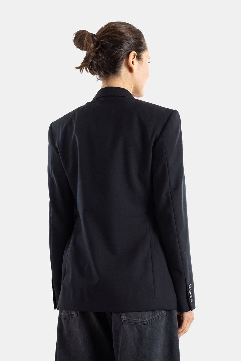 Veste de tailleur à deux boutons noire