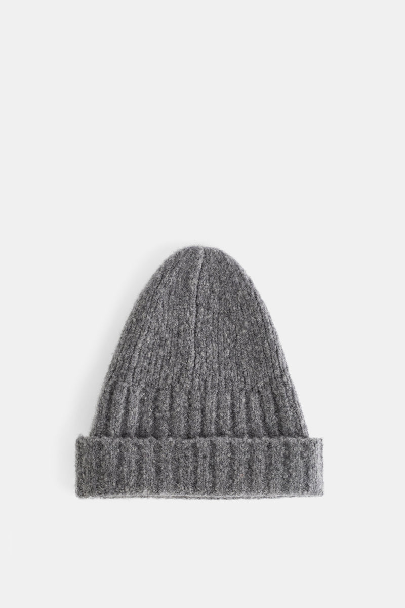 Bonnet Shore en Laine et Cachemire Gris Chiné