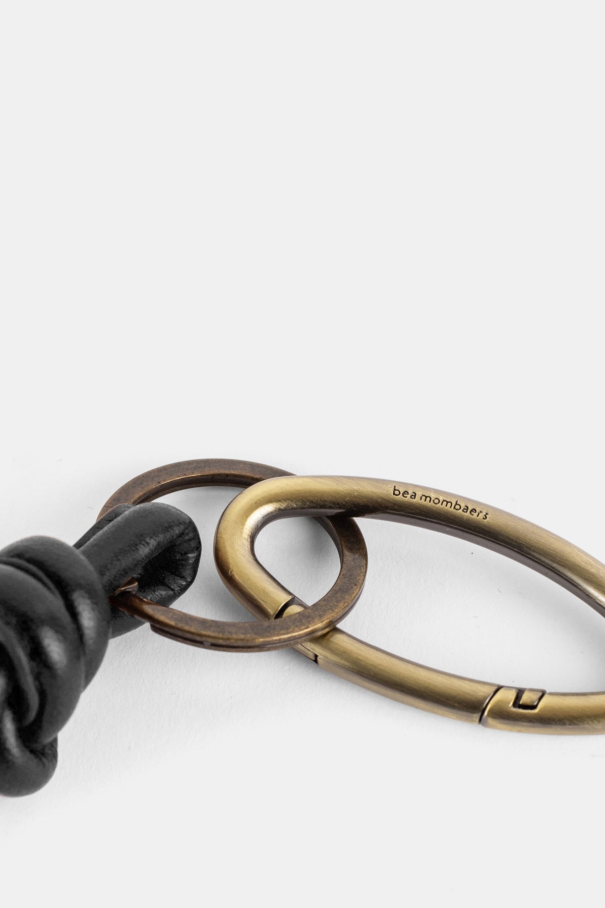 Black Leather Knot Keychain