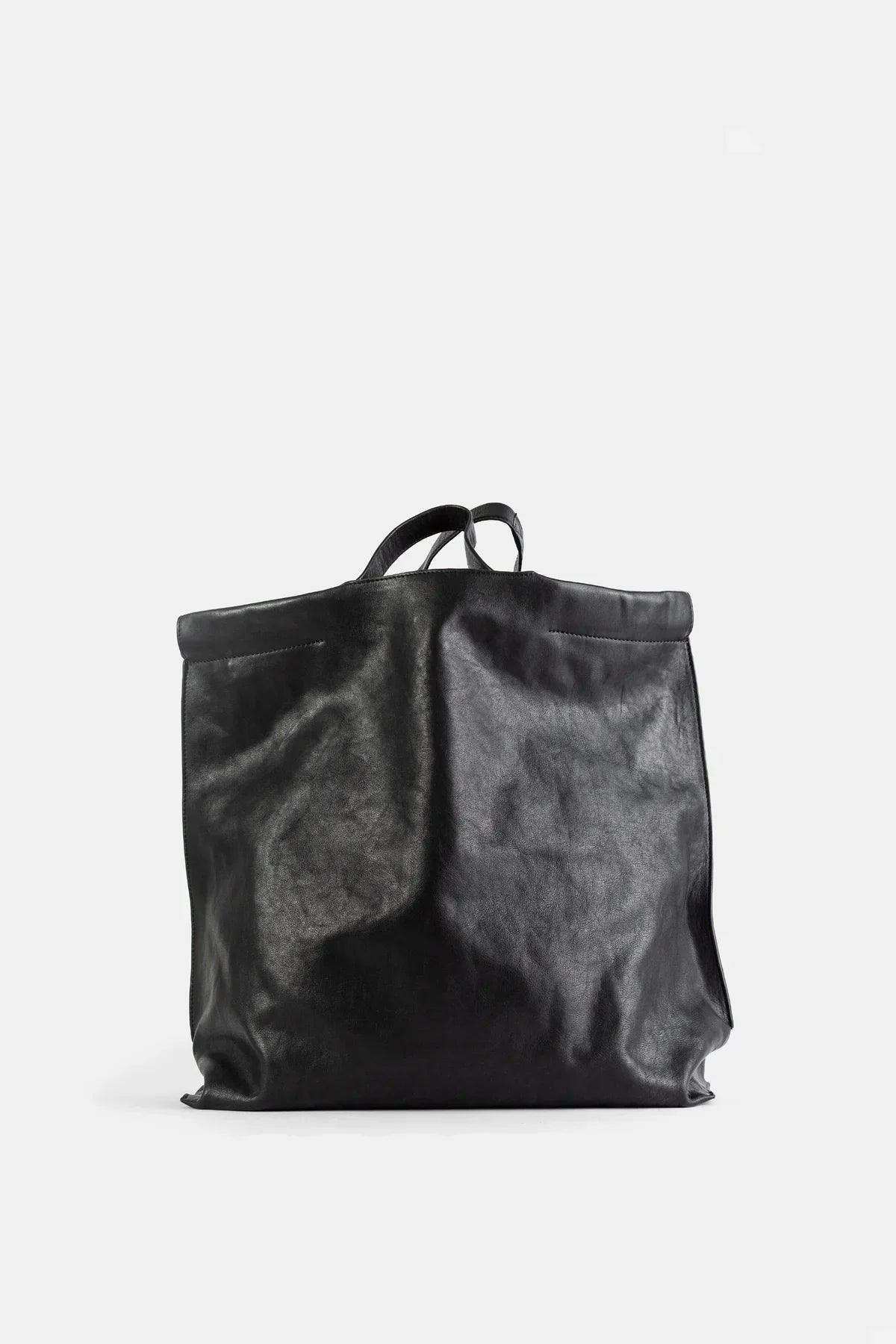 Großer Shopper Shopper L aus mattem schwarzem Leder