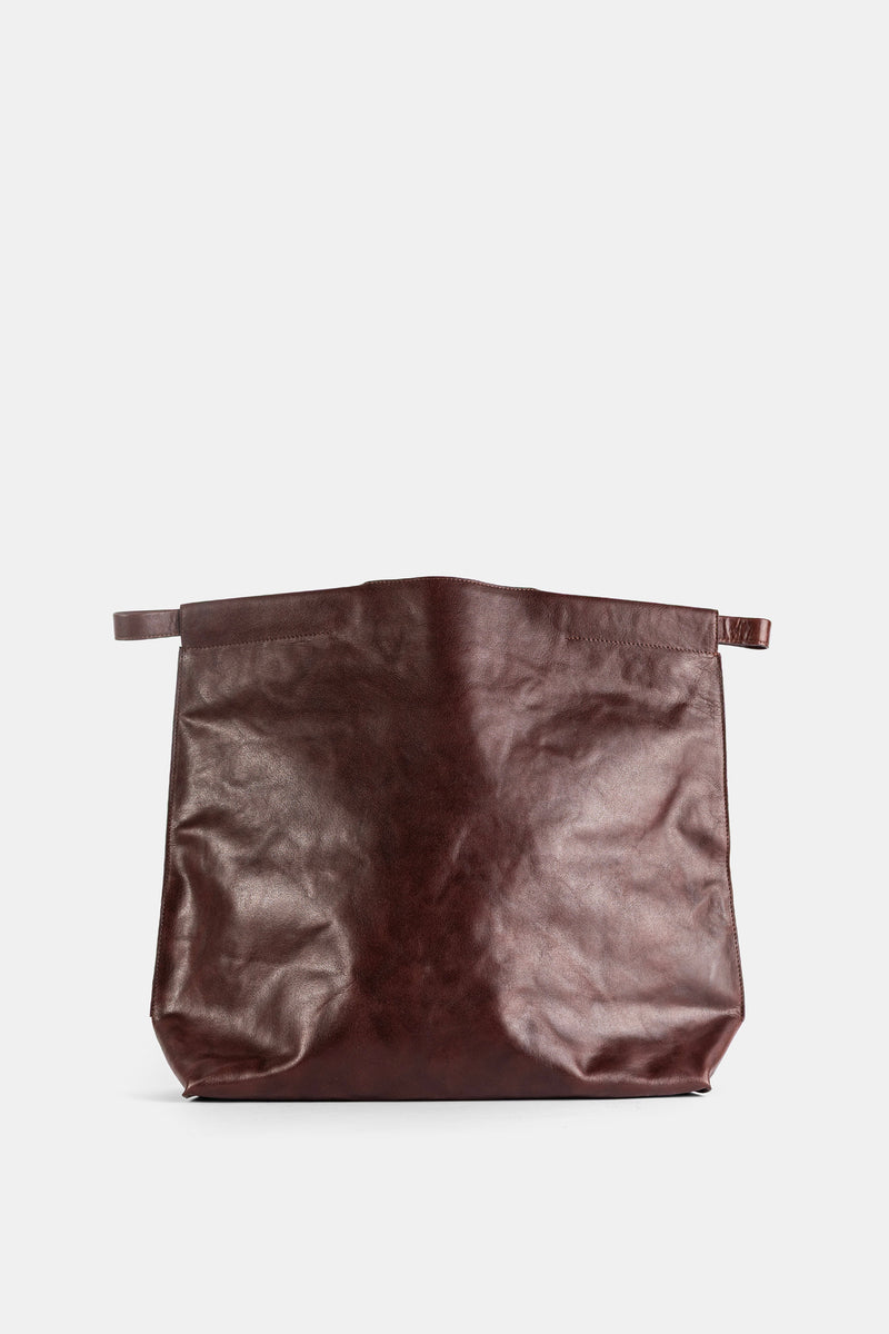 Brown Leather Large Shopper Bag