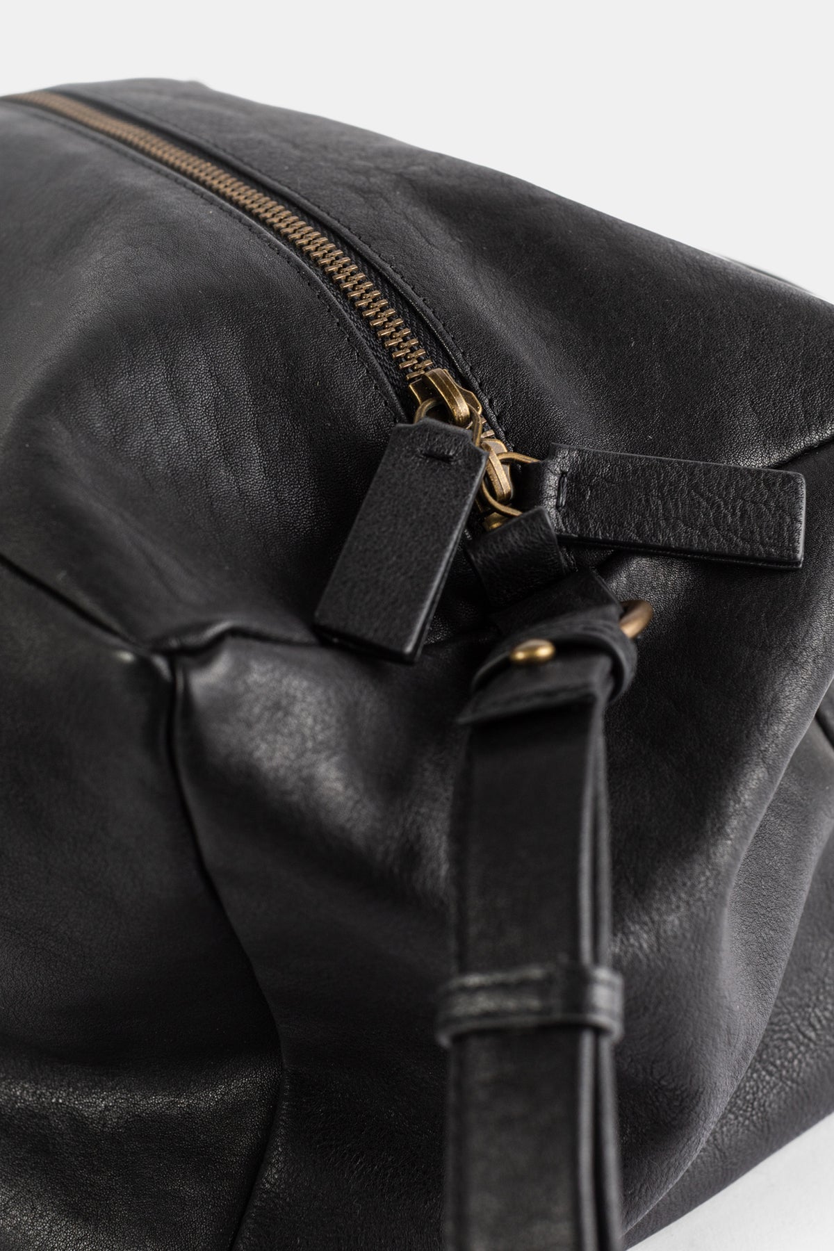 Shoulder Bag in Black Leather