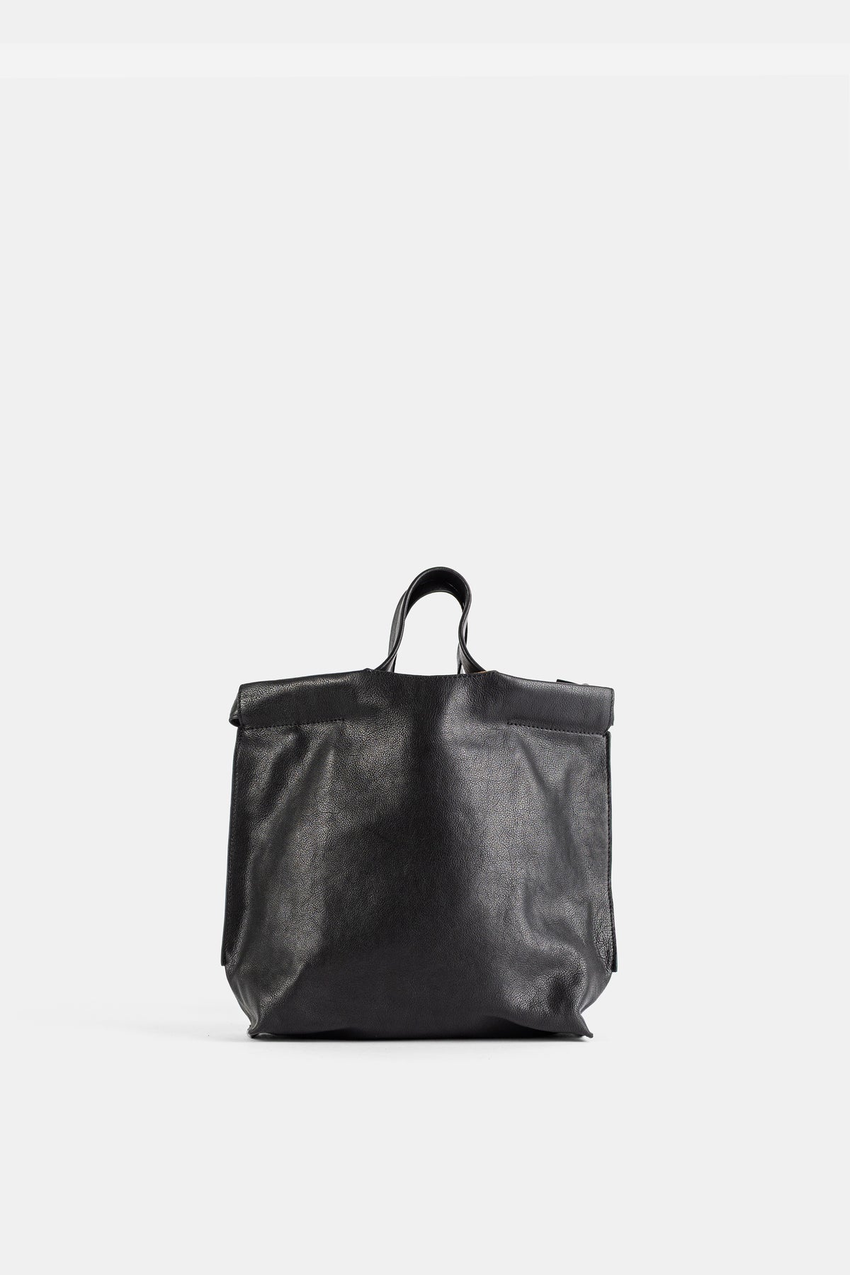 Petit Shopper S en cuir mat noir