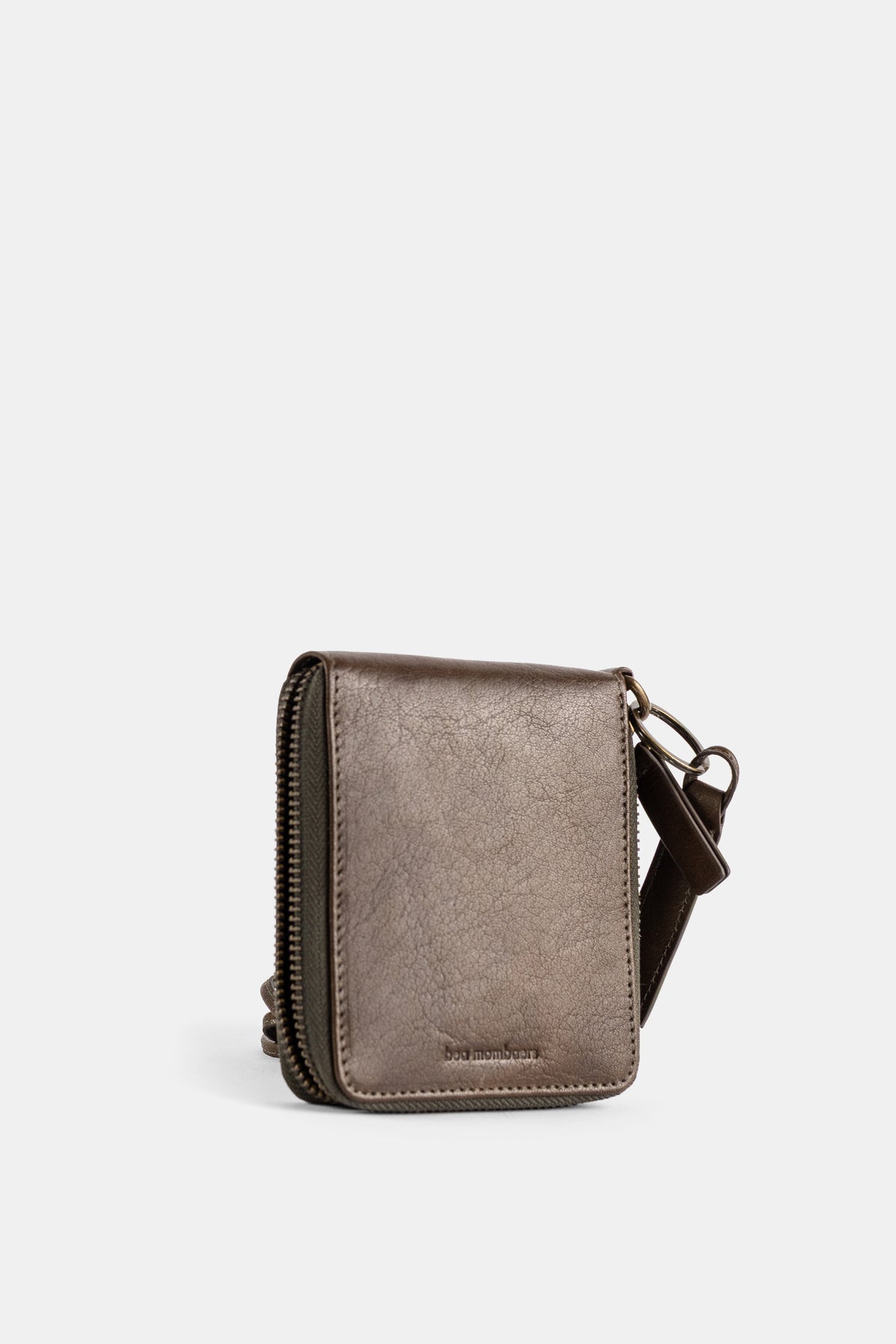Brown Leather Zip-Around Wallet