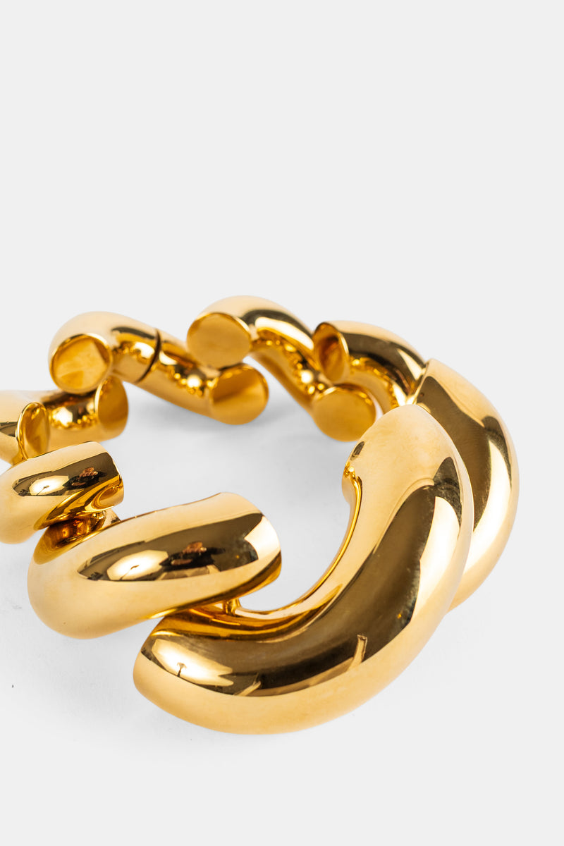 Bracelet Torsion en Laiton Doré