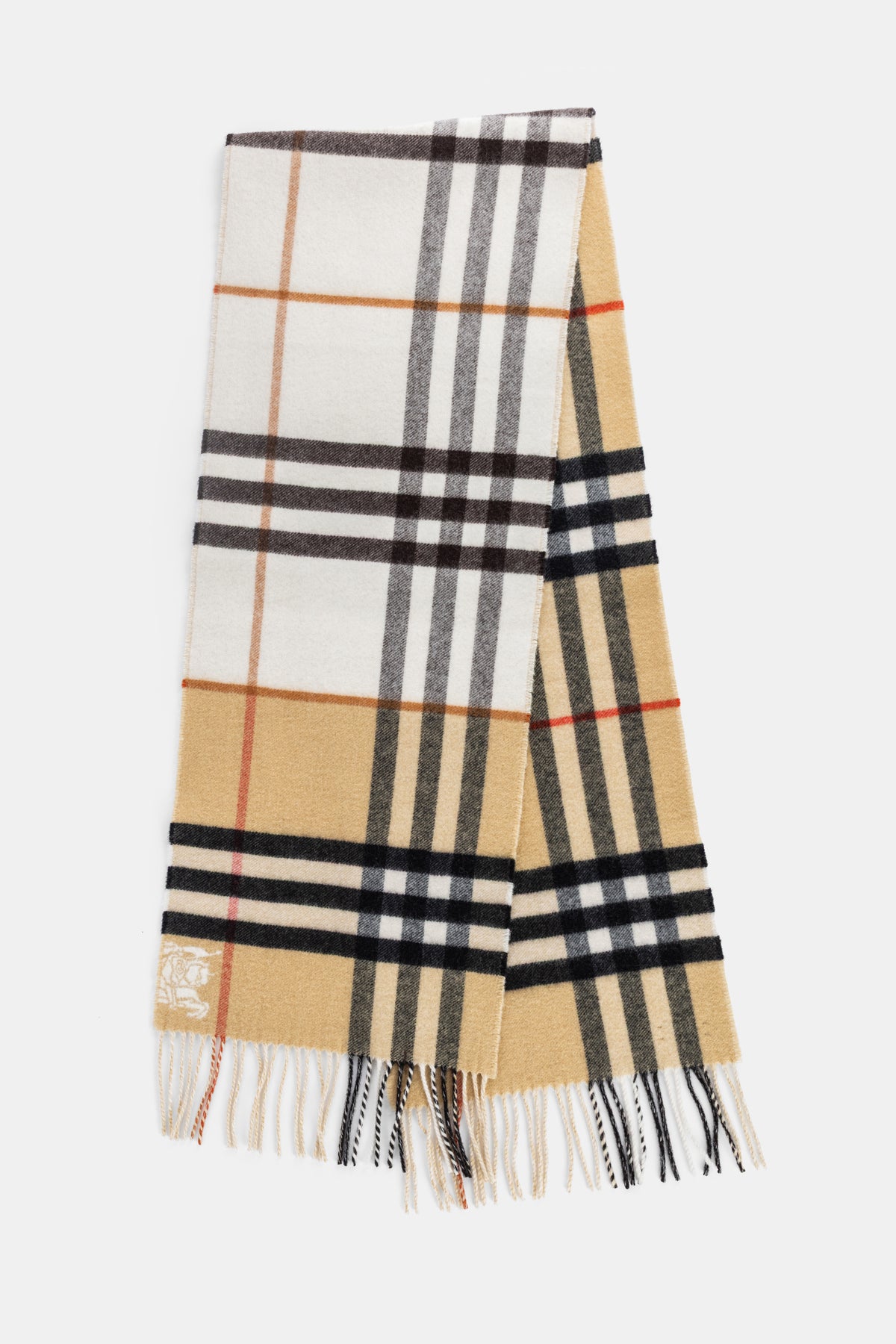 Double GC EKD Cashmere Scarf in Sand Beige