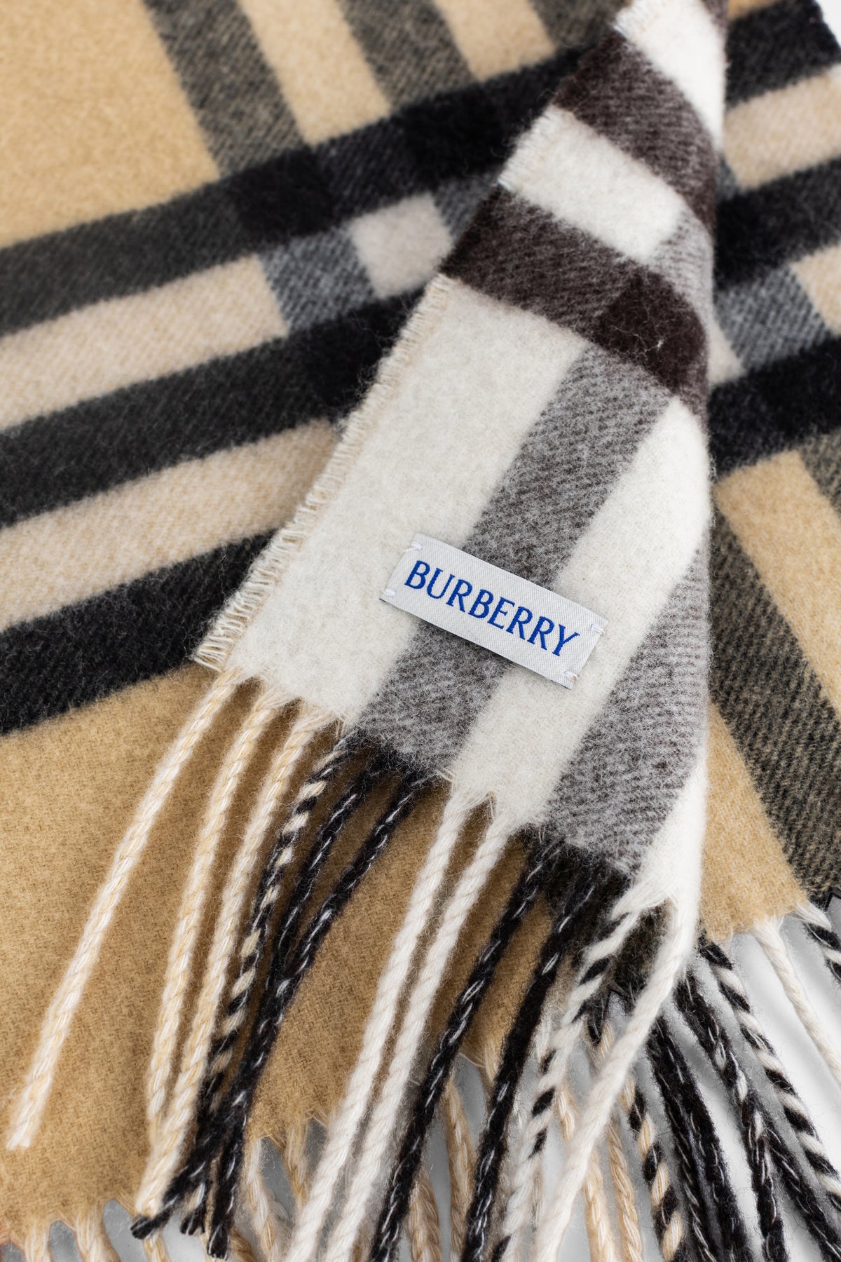 Double GC EKD Cashmere Scarf in Sand Beige