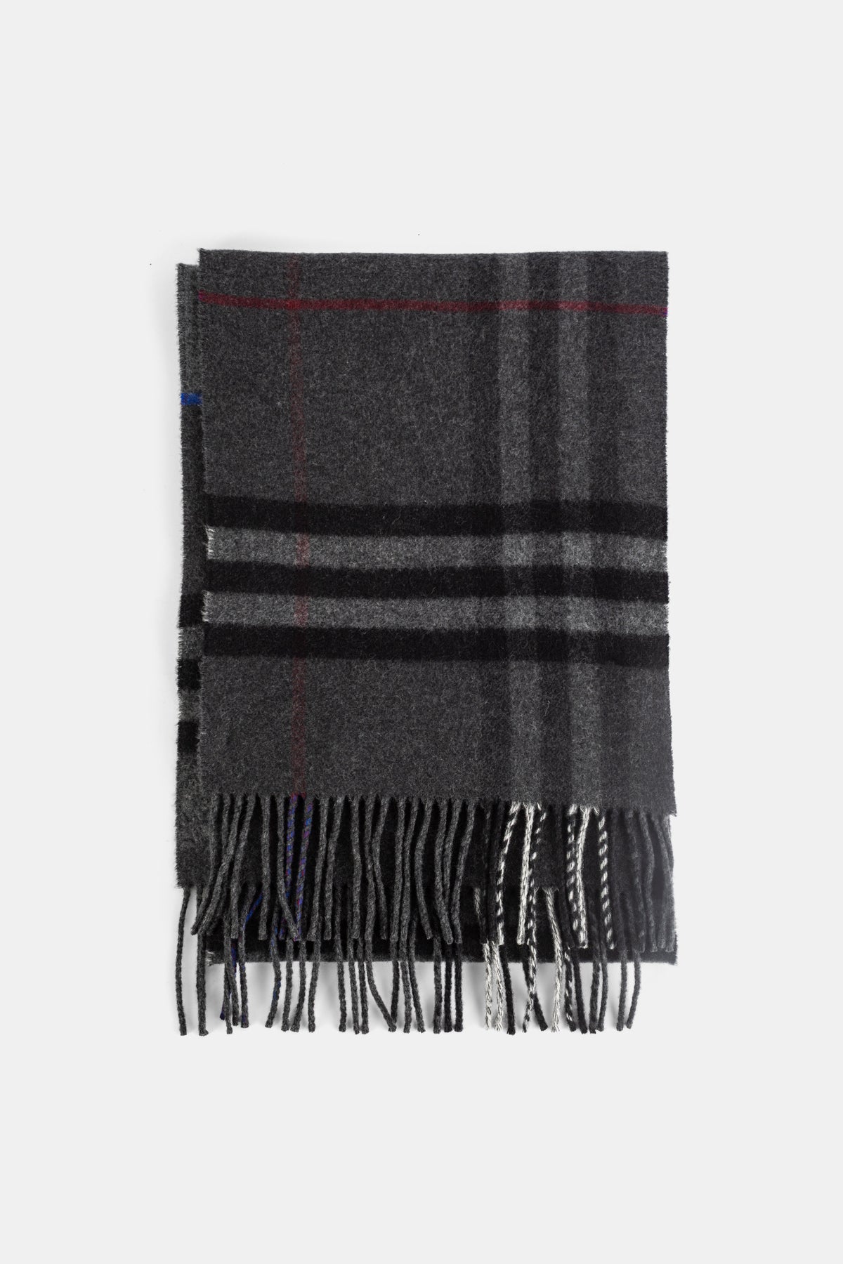 Double GC EKD Cashmere Scarf in Charcoal Marlborough