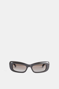 Diva Rechteckige Braune Sonnenbrille - O/S