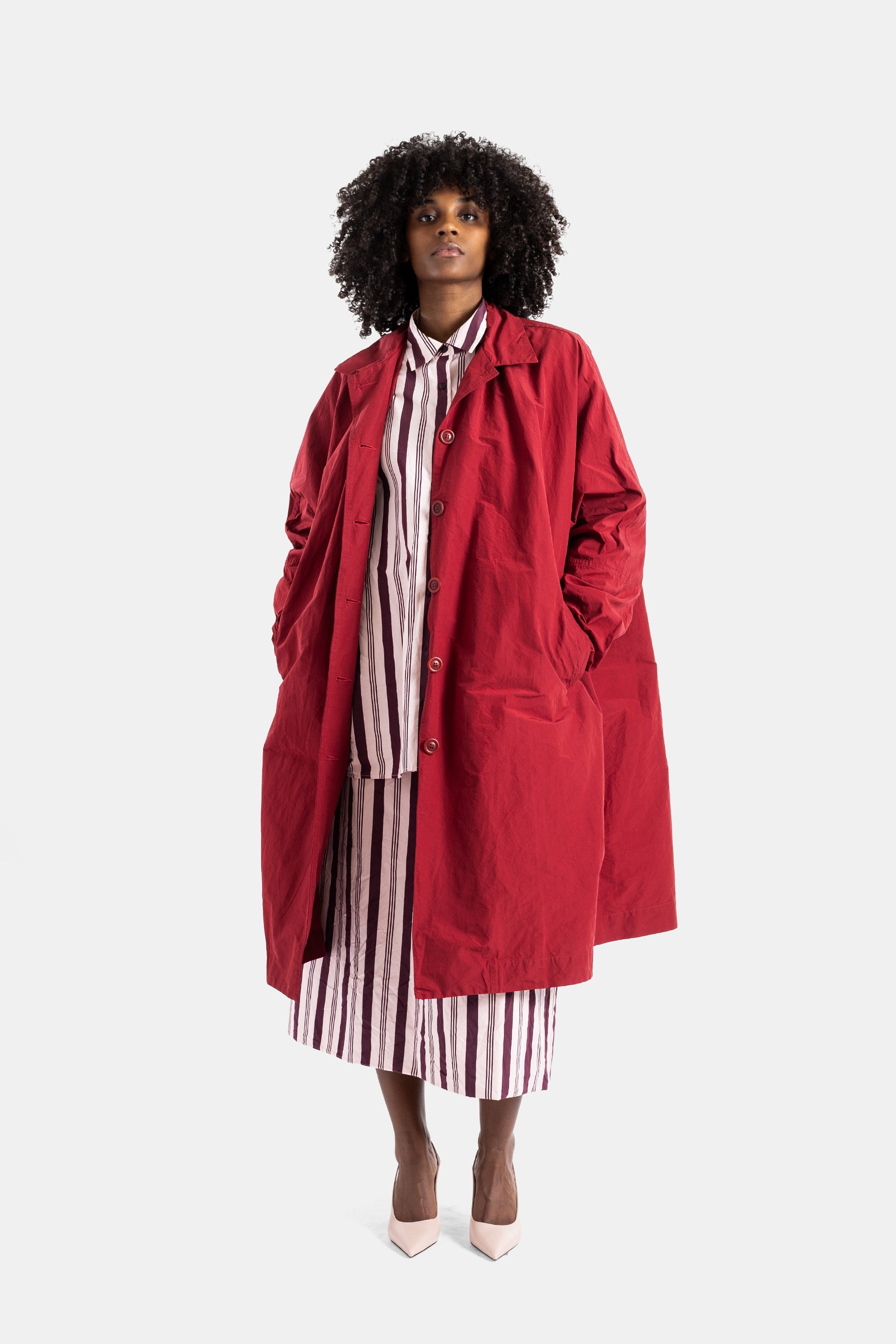 Cuore Red Oversized Coat Casey Casey | Actuel B