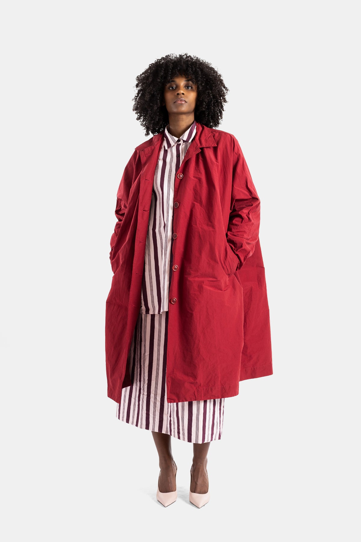 Manteau oversize rouge Cuore
