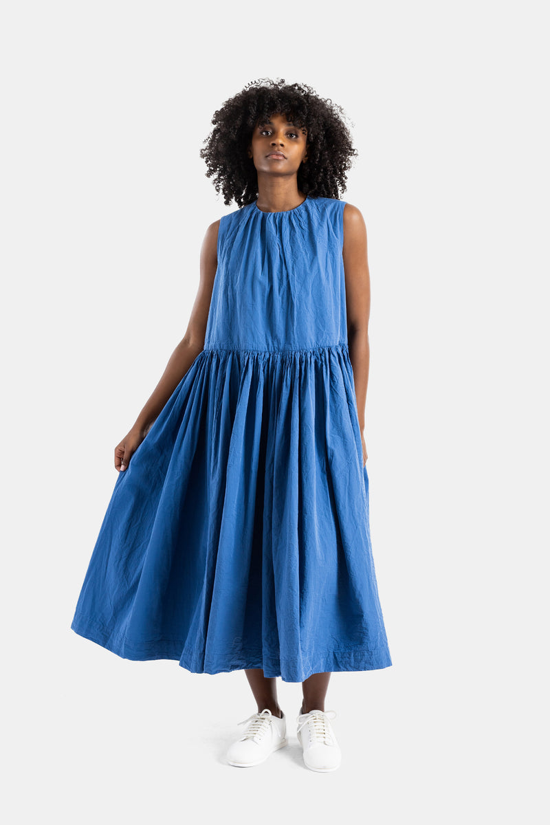 Blue Ruched Pomme Dress by Casey Casey | Actuel B