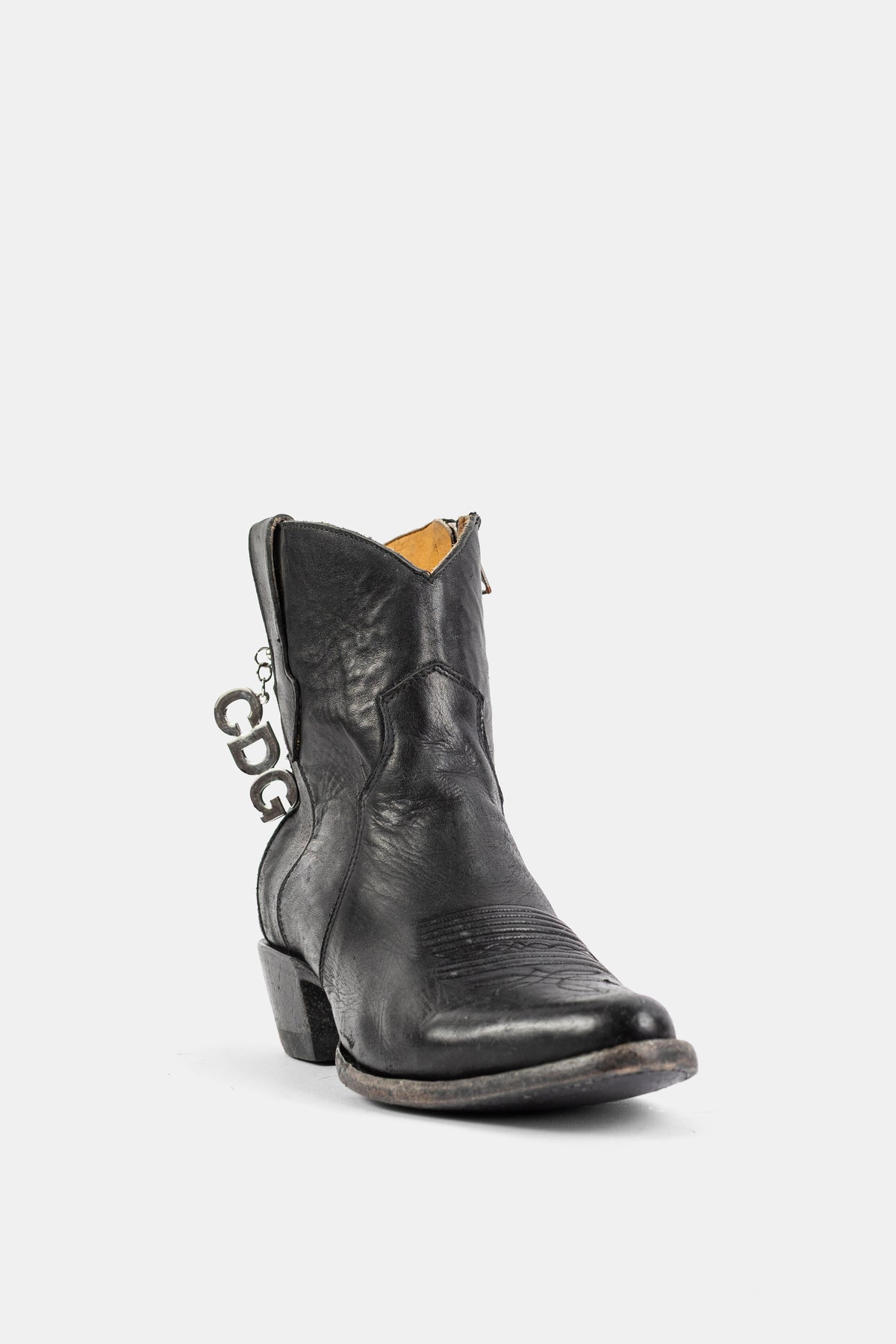 Santiag en Cuir Noir CDG x Mexicana Boots