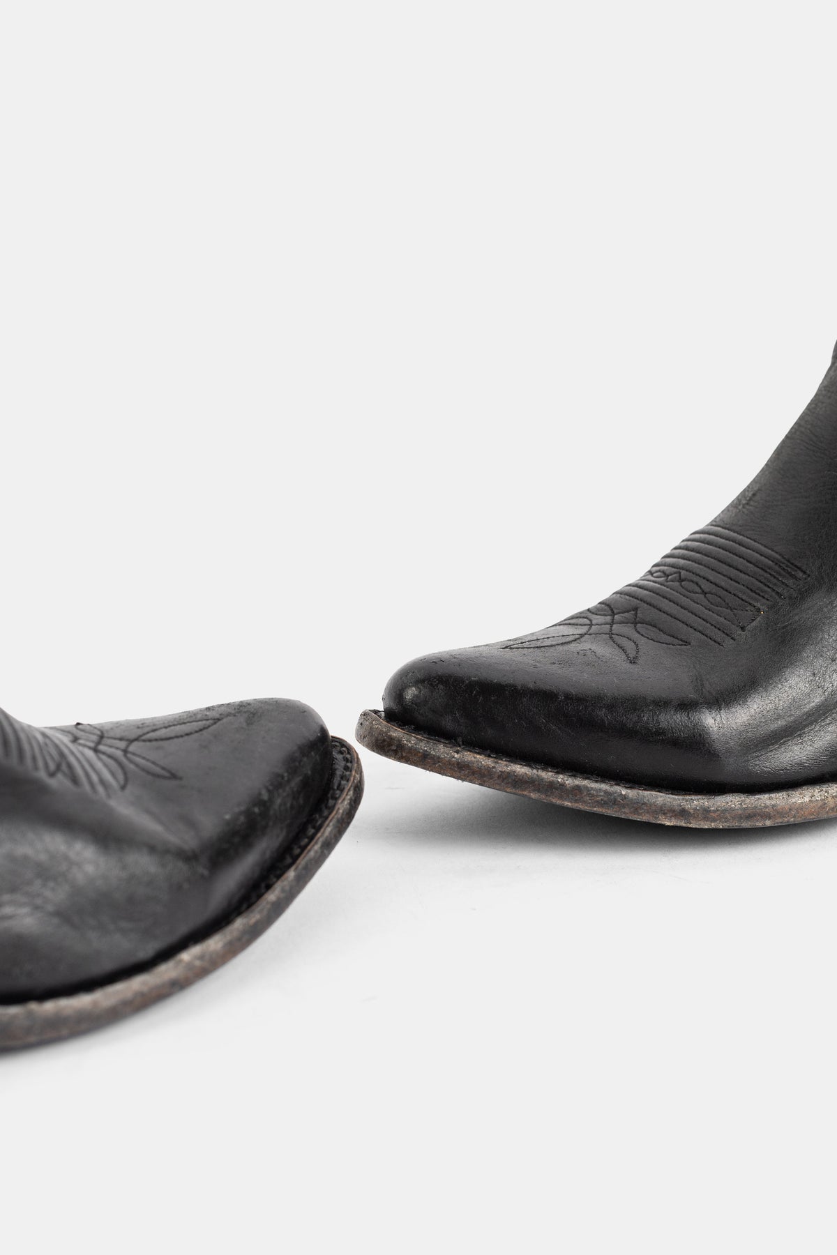 Santiag en Cuir Noir CDG x Mexicana Boots