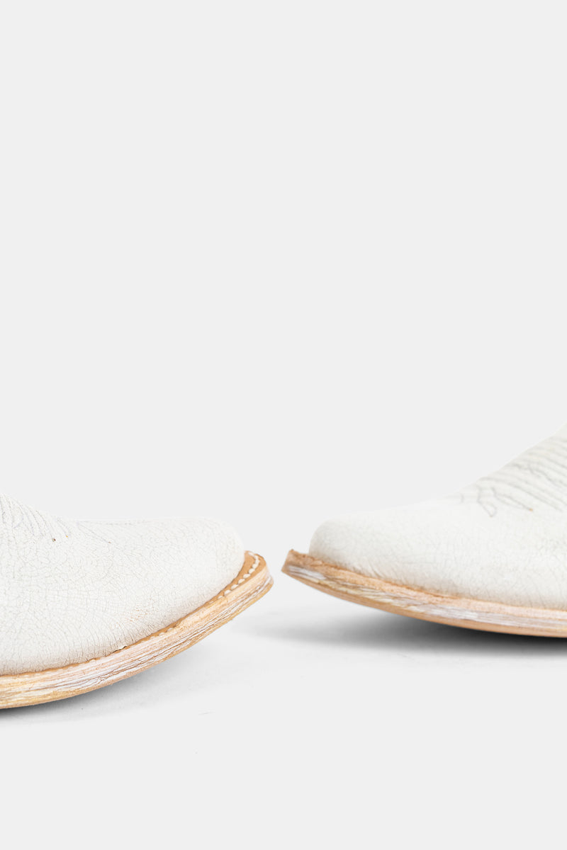 White Leather Western Boot CDG x Mexicana Boots