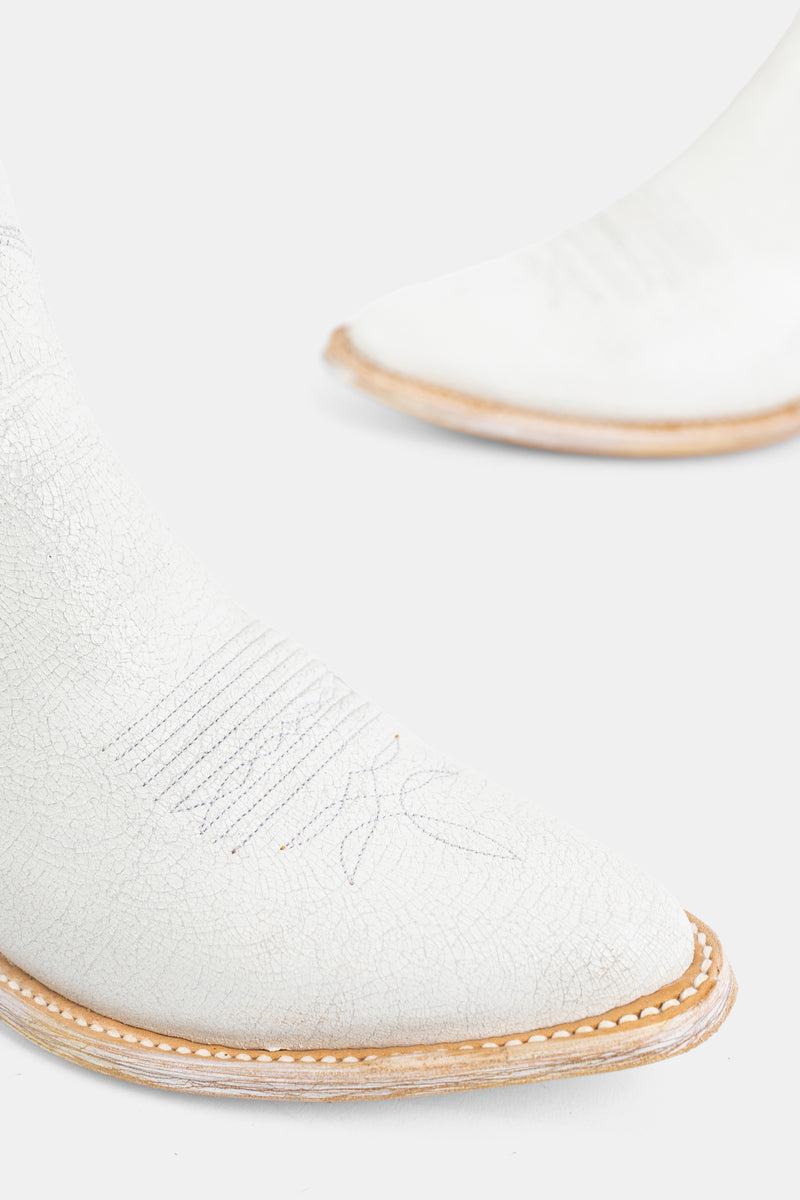 White Leather Western Boot CDG x Mexicana Boots