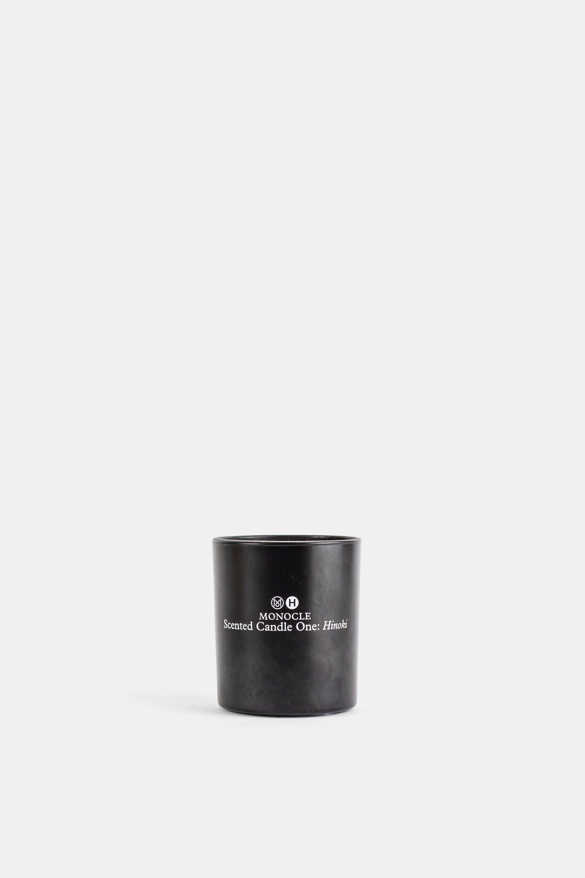 Monocle x H Hinoki Duftkerze 165g minimalistisches mattes schwarzes Glasgefäß japanischer holziger Duft SS26
