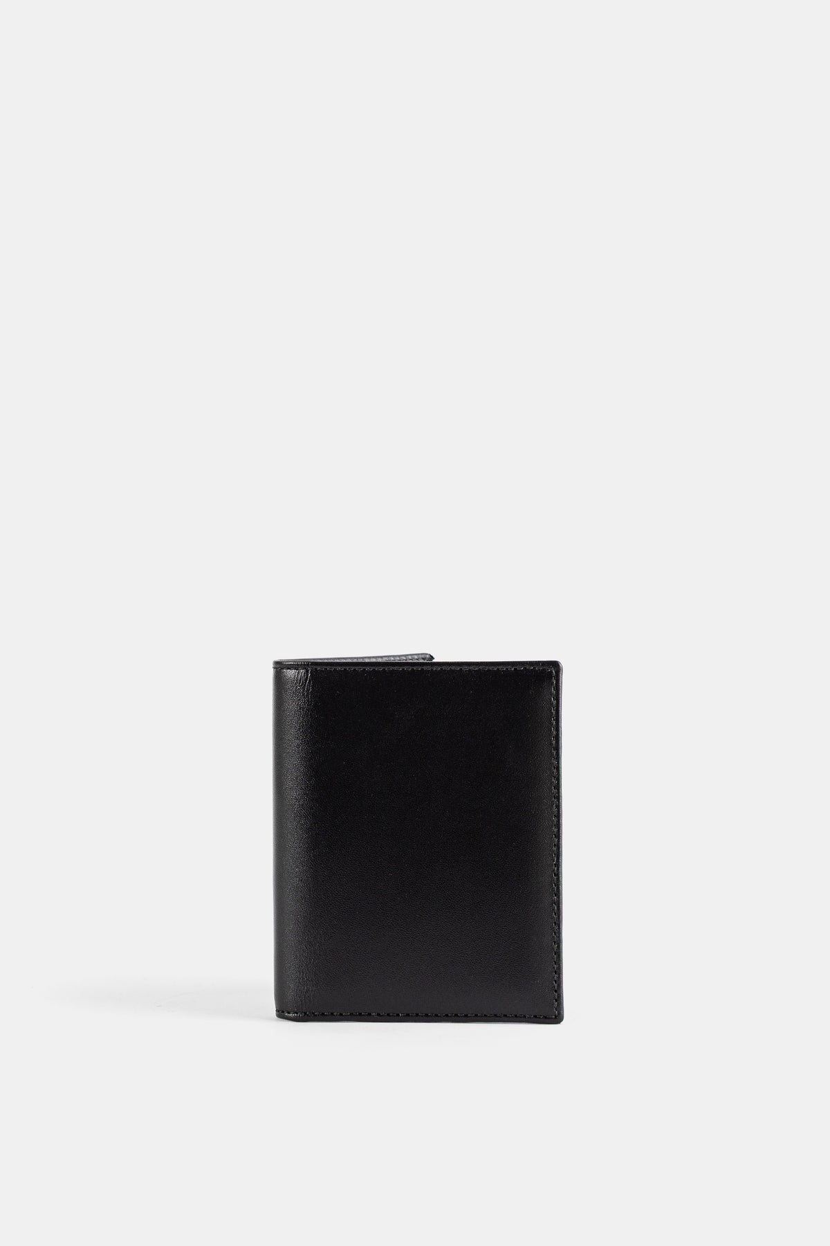 Comme des Garçons WALLET folded wallet smooth black leather minimalist luxury small leather goods women SS26