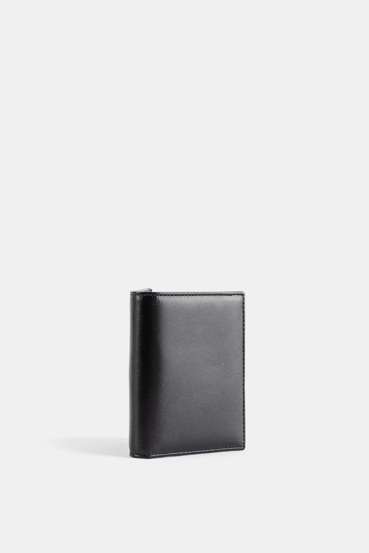 Black Folded Leather Wallet
