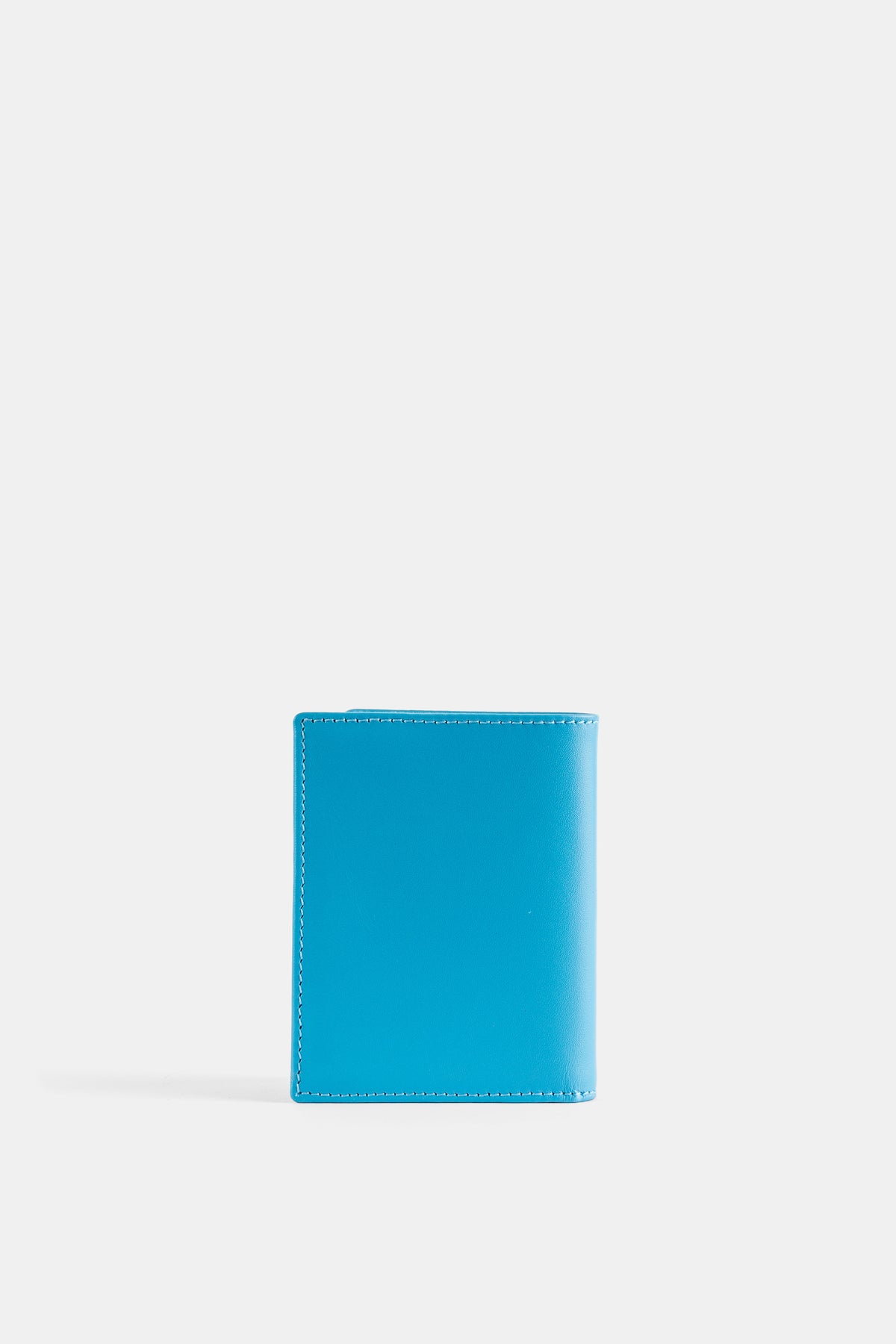 Portefeuille Plié en Cuir Bleu
