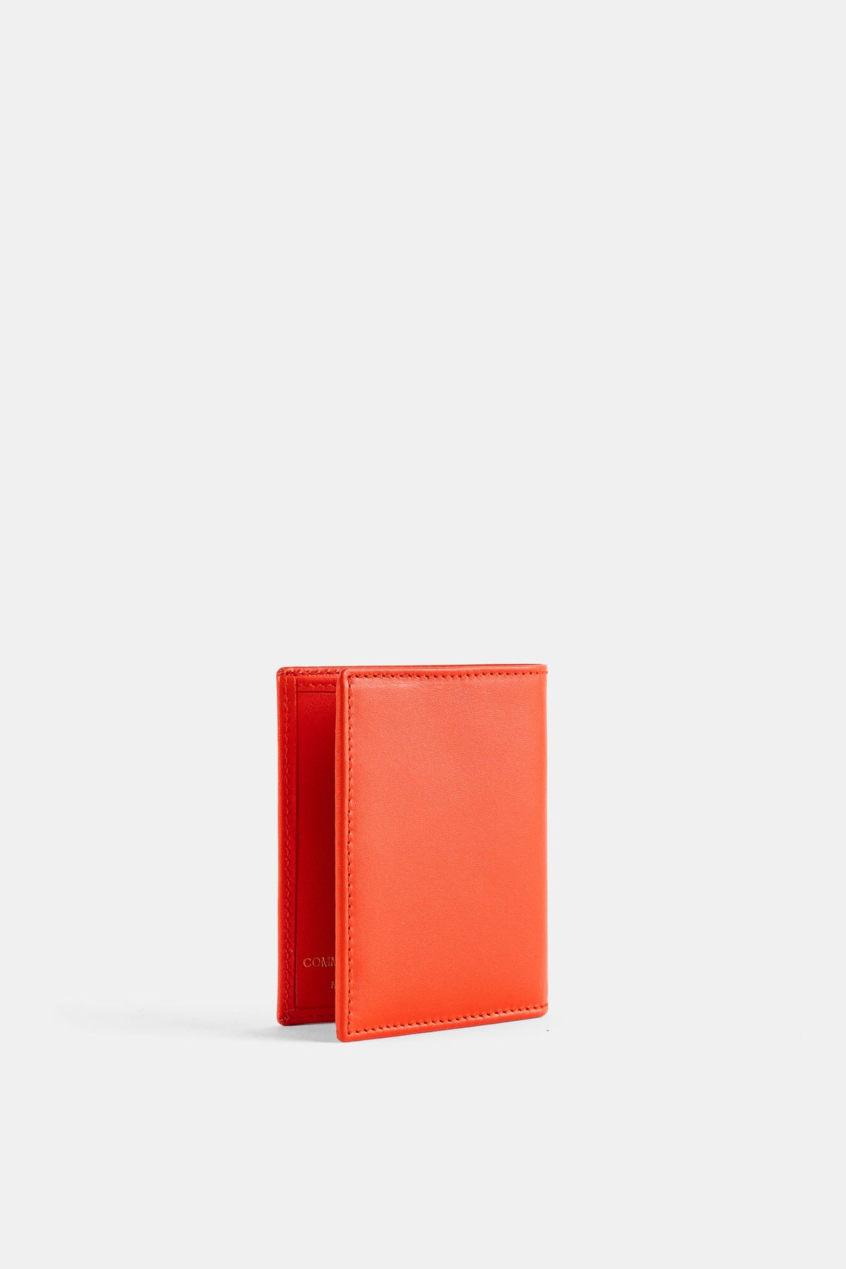 Portefeuille Plié en Cuir Orange