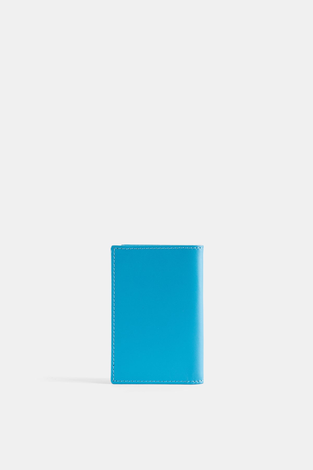 Portefeuille Plié en Cuir Bleu