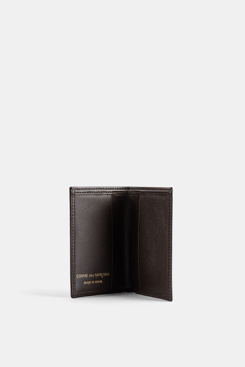 Portefeuille Plié en Cuir Marron