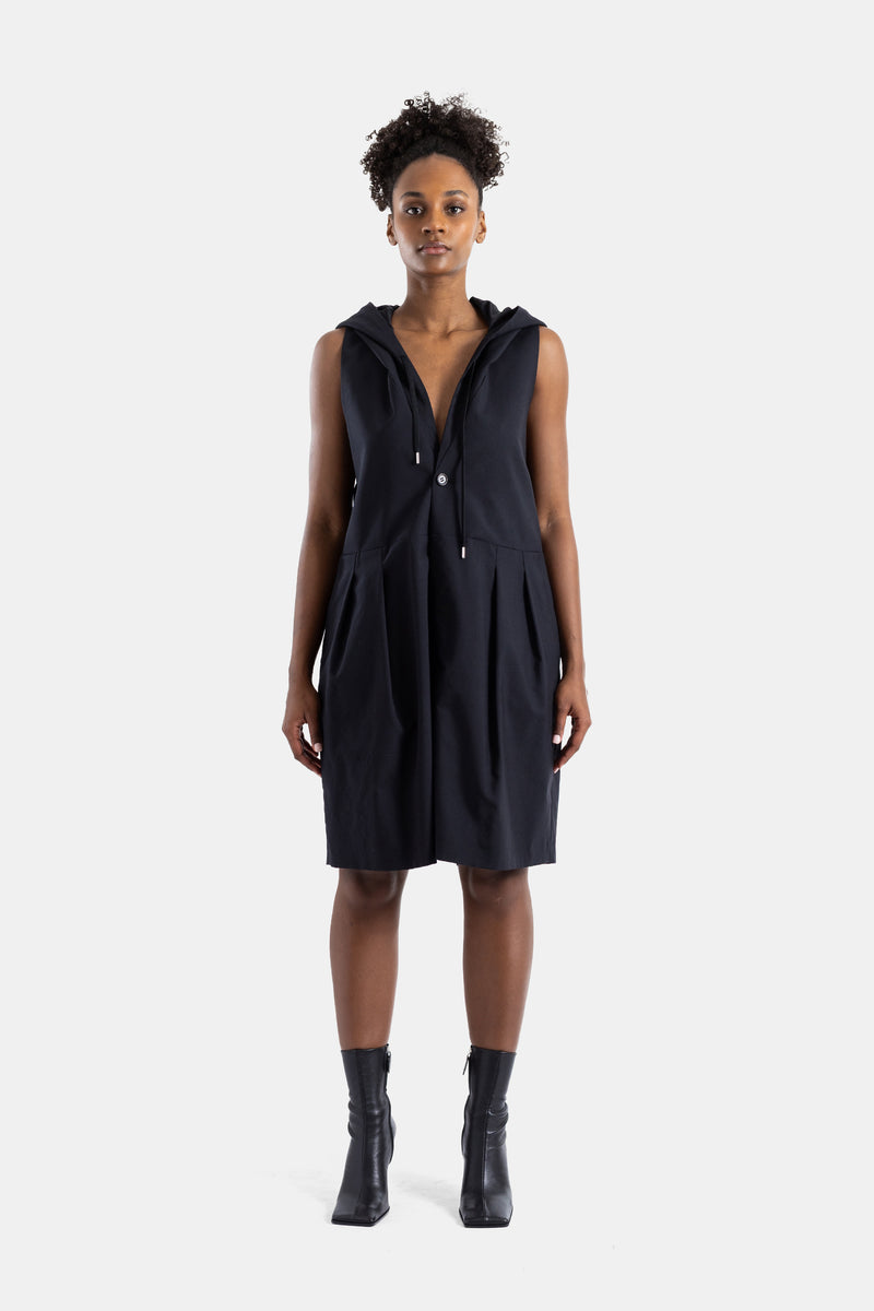 Black hooded playsuit