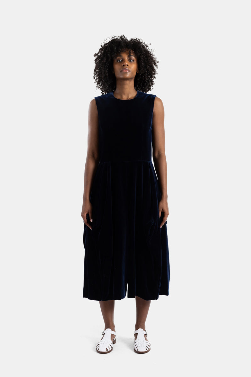 Navy velvet jumpsuit