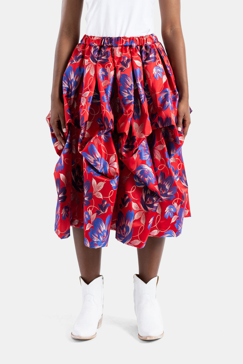 Jupe volumineuse à motifs floraux