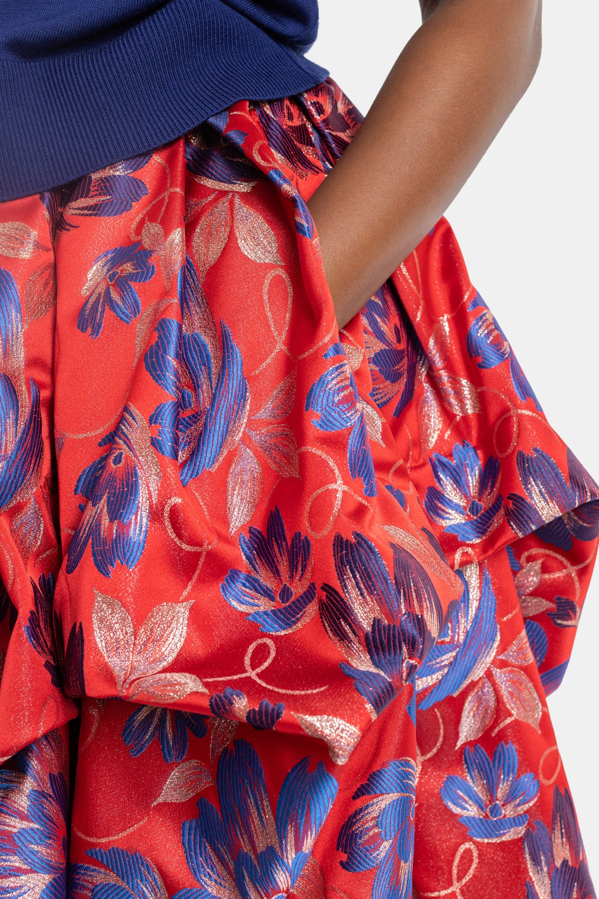 Jupe volumineuse à motifs floraux