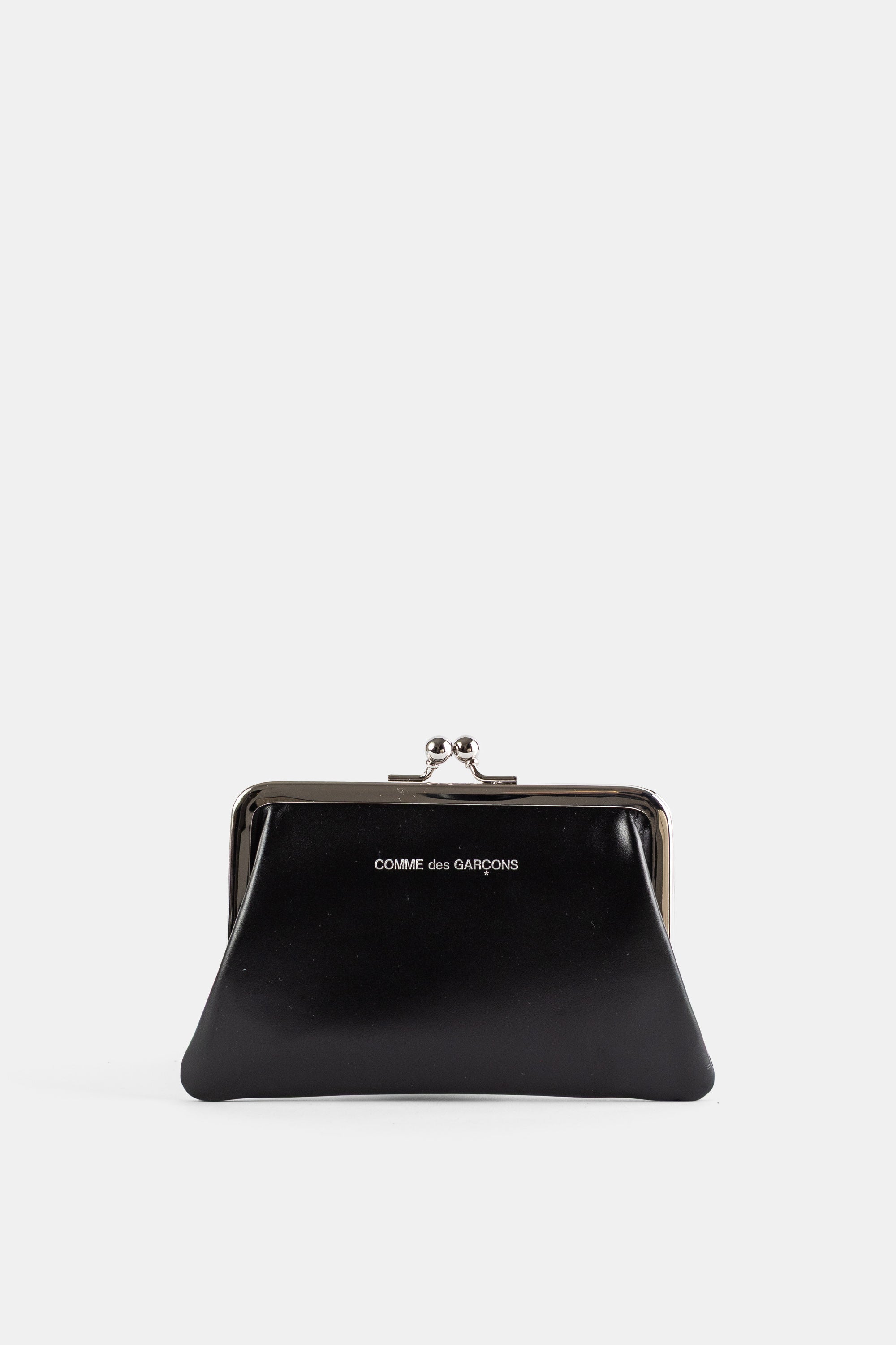 Kiss Lock Coin Purse Black Leather Comme des Garçons Wallet | Actuel B