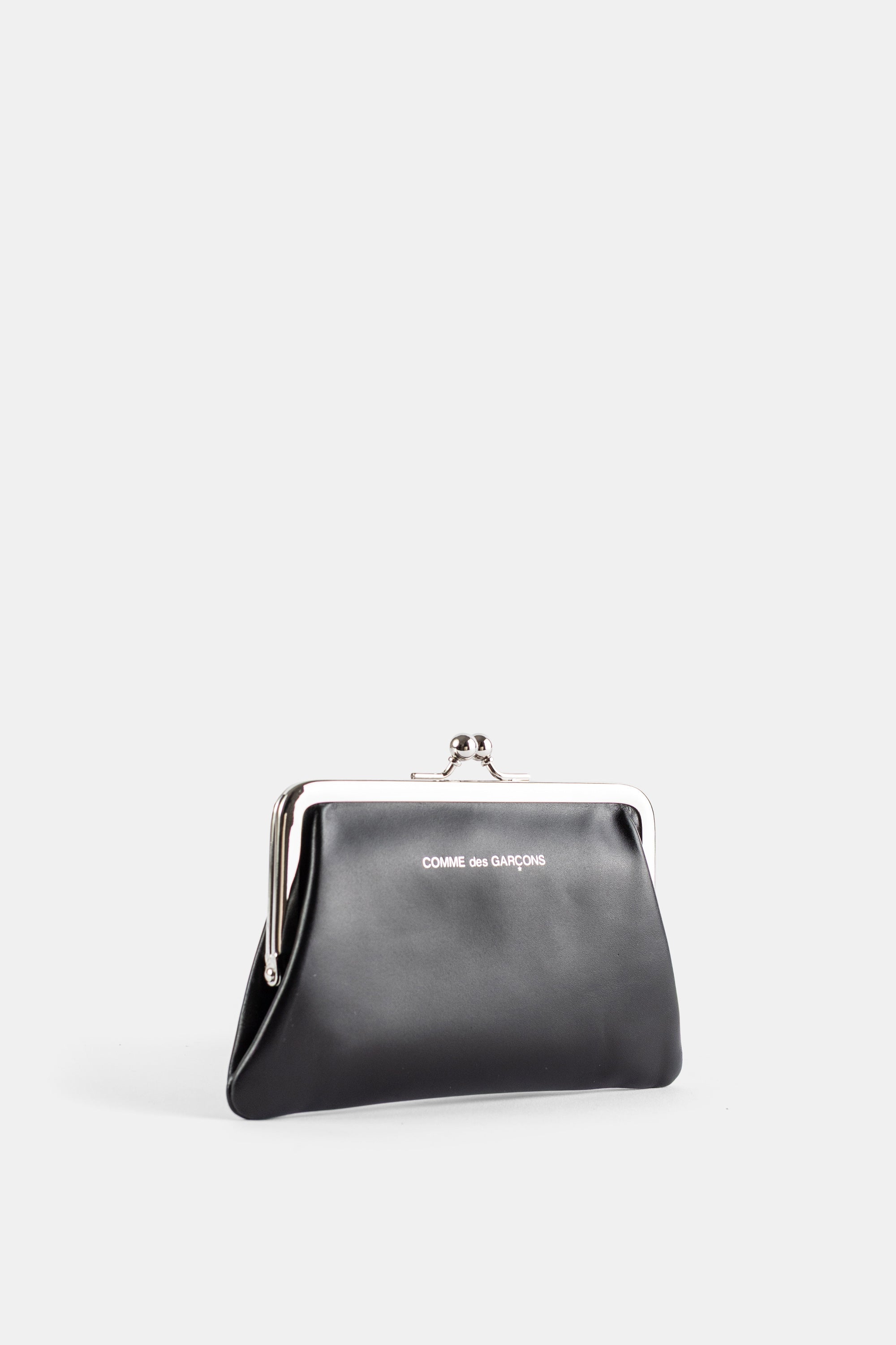 Kiss Lock Coin Purse Black Leather Comme des Garçons Wallet | Actuel B