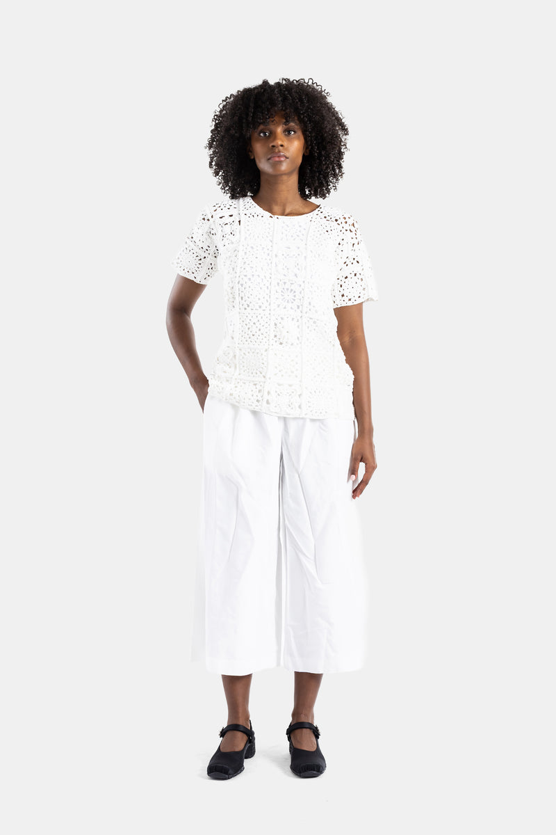 Jupe-culotte large blanche