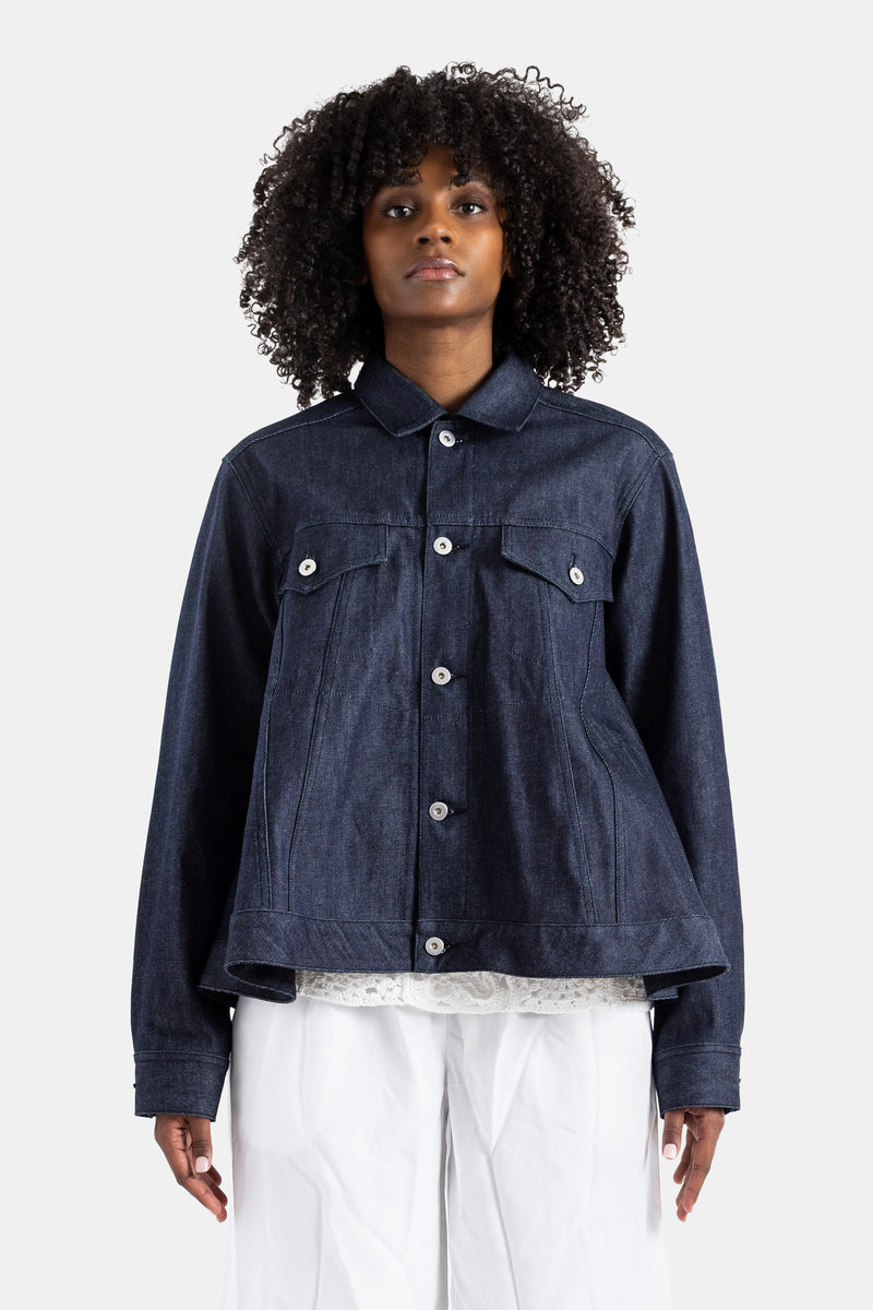Veste en denim indigo
