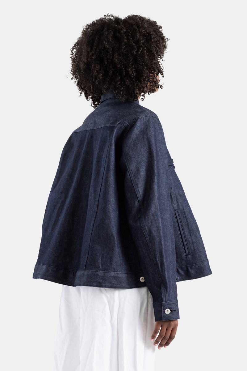 Veste en denim indigo