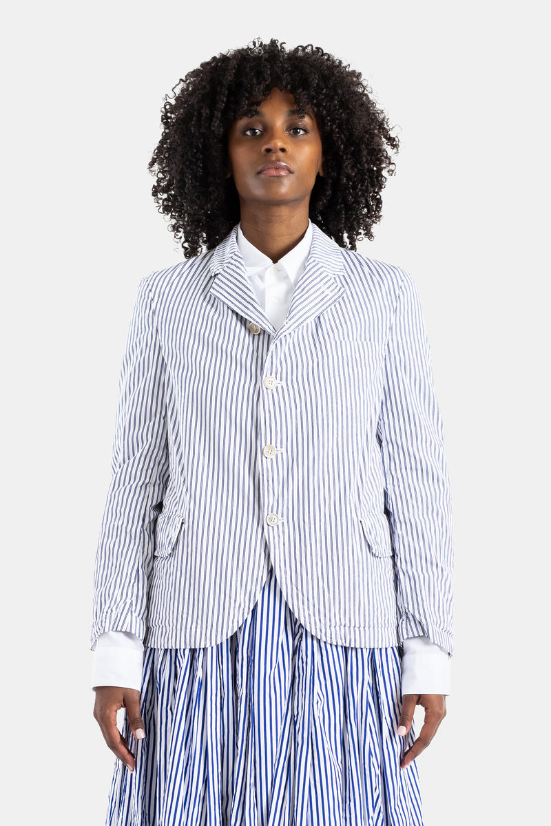 Veste blazer à rayures bleues