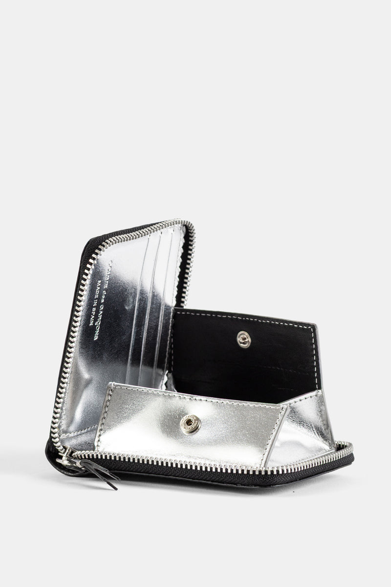 Portafoglio Quadrato Zip Mirror Inside Nero