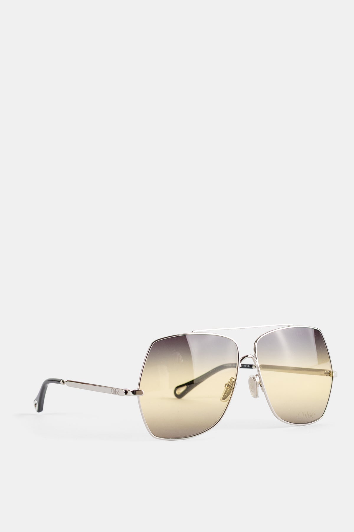 Lunettes de soleil aviateur oversize argentées