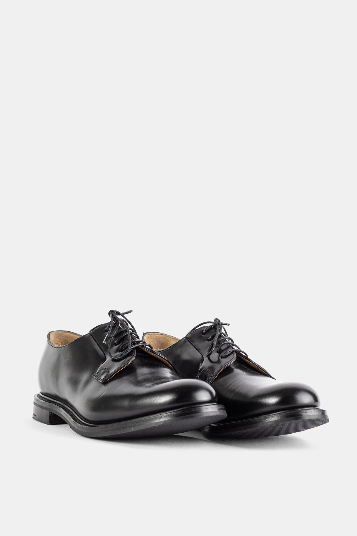 Black Shannon Polished Binder Leather Lace-Up Derby