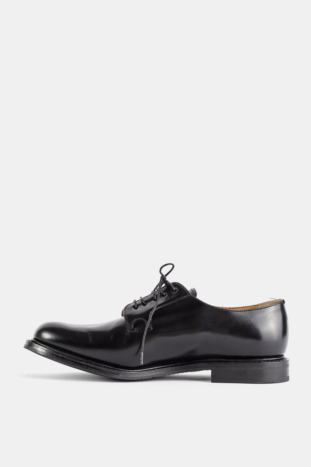 Black Shannon Polished Binder Leather Lace-Up Derby