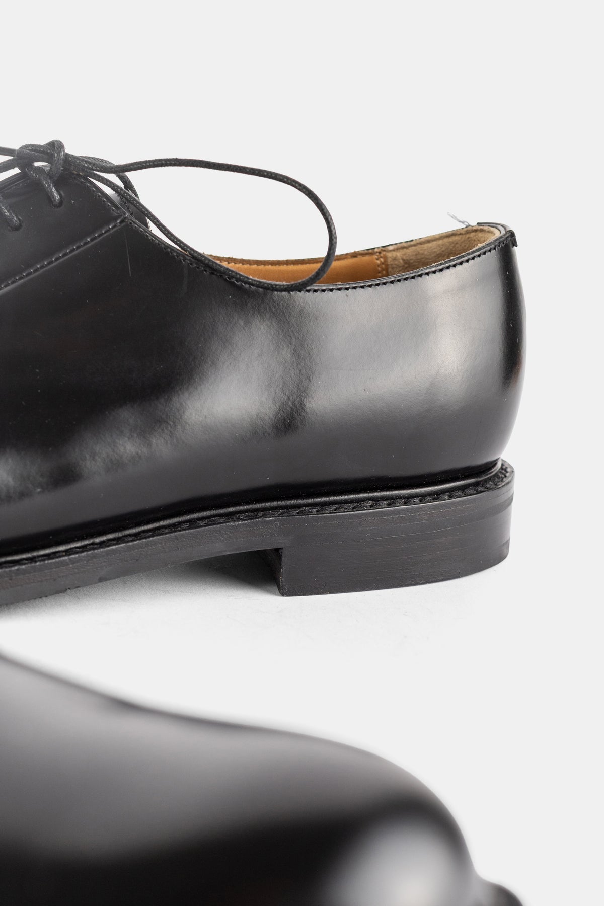 Black Shannon Polished Binder Leather Lace-Up Derby