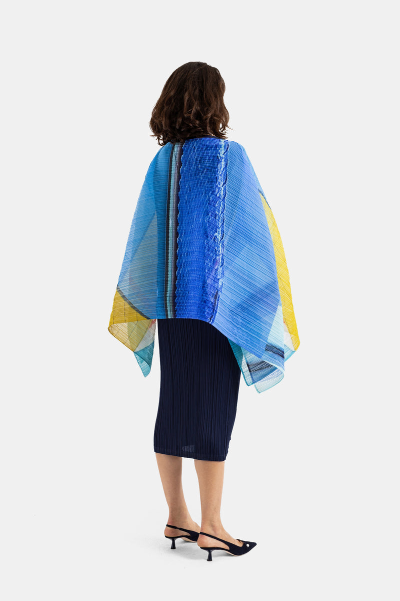 Stole City Collage Madame-T Bleu/Jaune