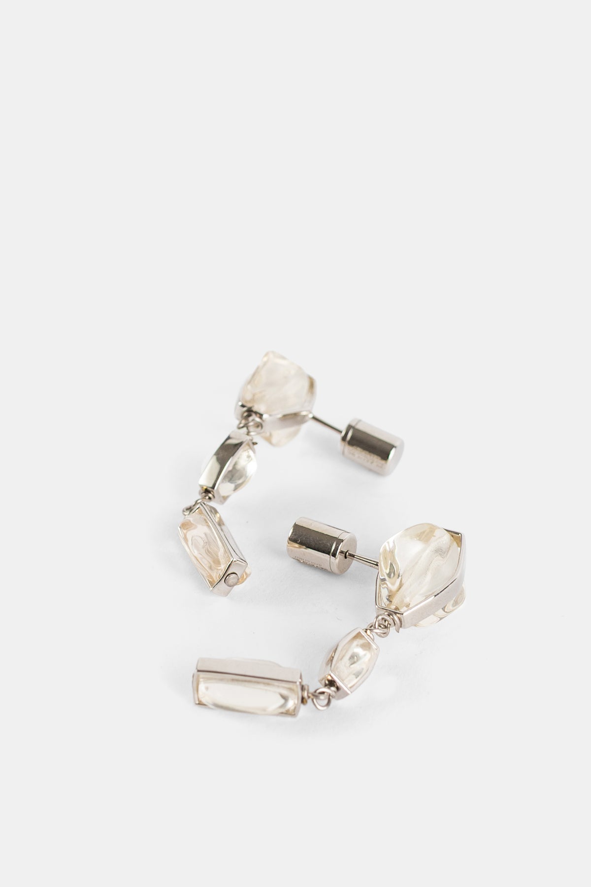 シルバークリスタル ドロップピアス