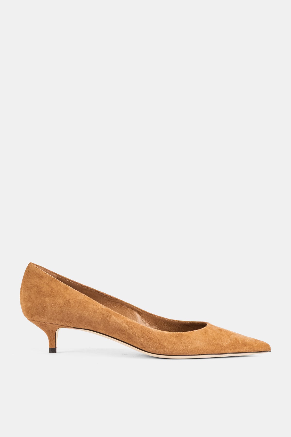 Jimmy Choo escarpin Amelia daim toffee caramel kitten heel bout pointu femme FW25