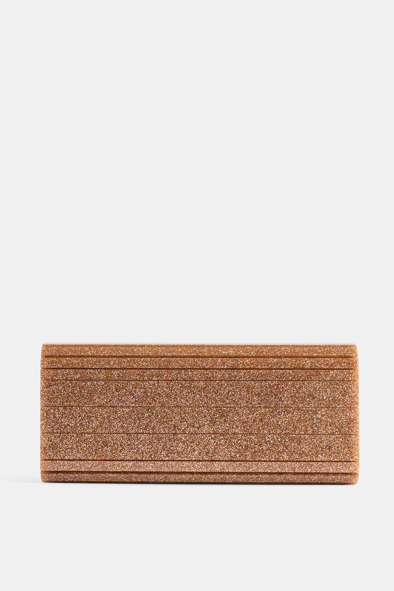 Pochette Sweetie glitter acrylique Rose
